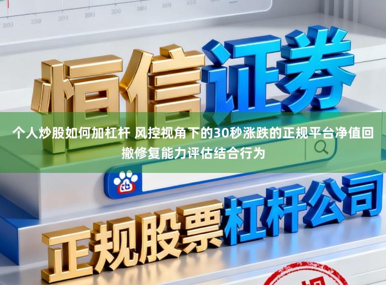 个人炒股如何加杠杆 风控视角下的30秒涨跌的正规平台净值回撤修复能力评估结合行为