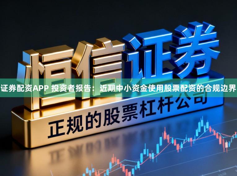 证券配资APP 投资者报告：近期中小资金使用股票配资的合规边界
